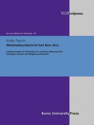 cover image of Weisheitsunterricht bei Ben Sira